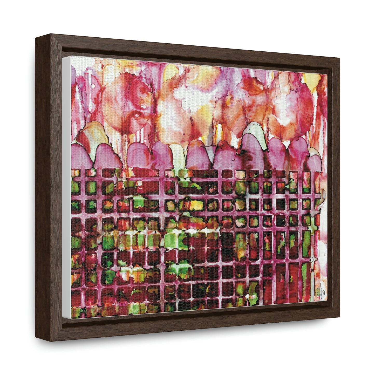 Off the Grid 14 Framed Canvas Print - Alja Design