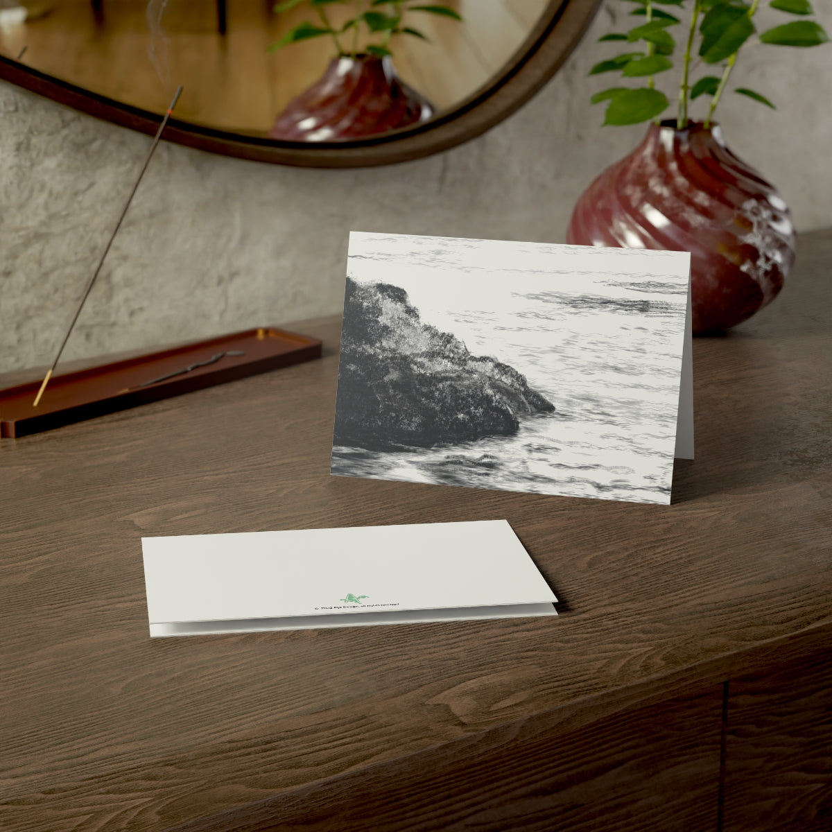 Neap Tide Folded Greeting Card - Alja Design
