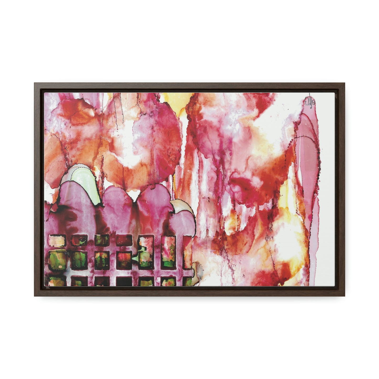 Off the Grid 13 Framed Canvas Print - Alja Design