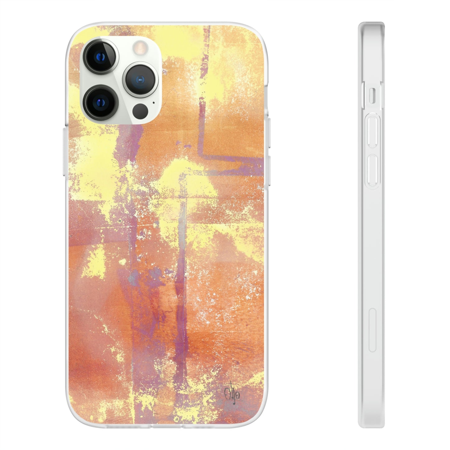iPhone and Samsung Galaxy Flexi Phone Case Passionate Orange - Alja Design