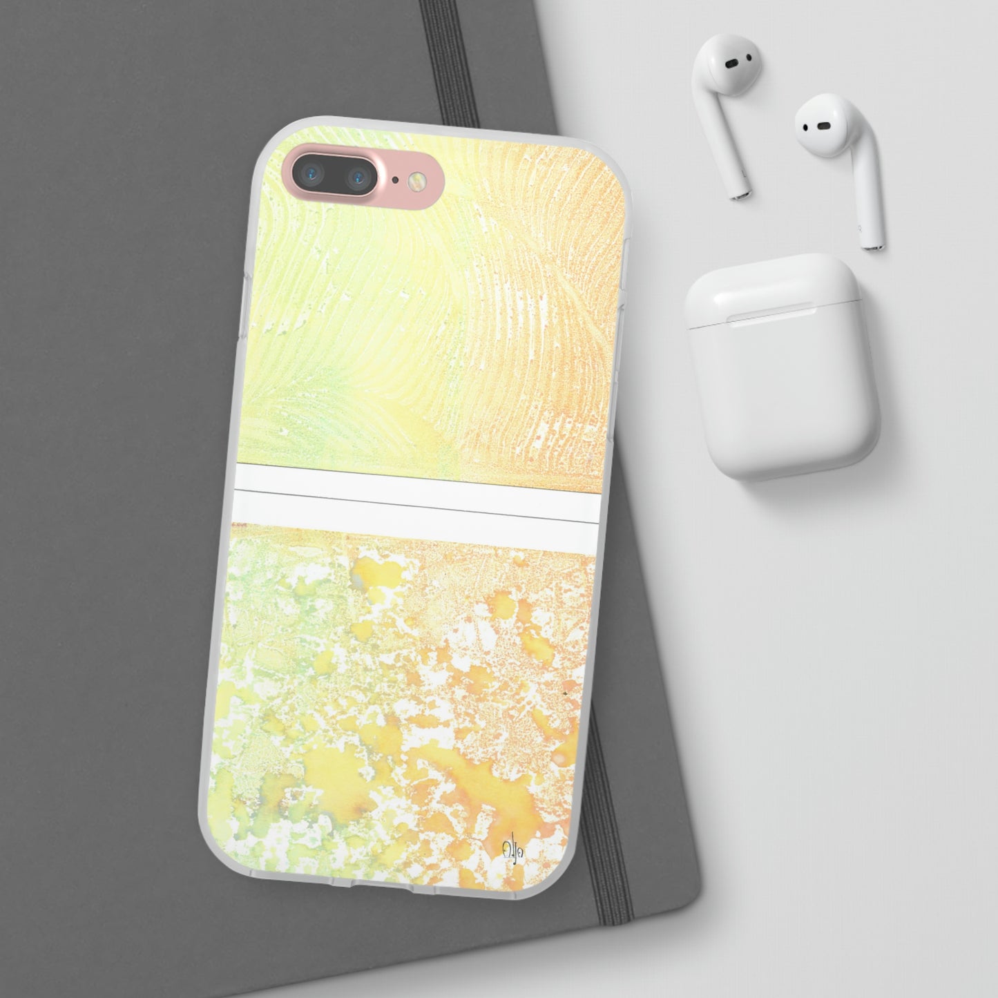 iPhone and Samsung Galaxy Flexi Phone Case Piña Colada with Tropical Waves - Alja Design