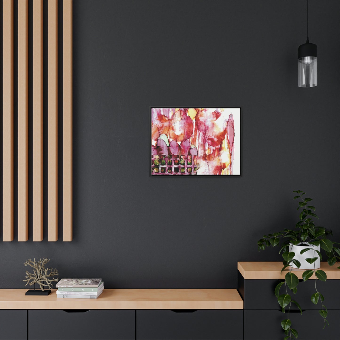 Off the Grid 13 Framed Canvas Print - Alja Design