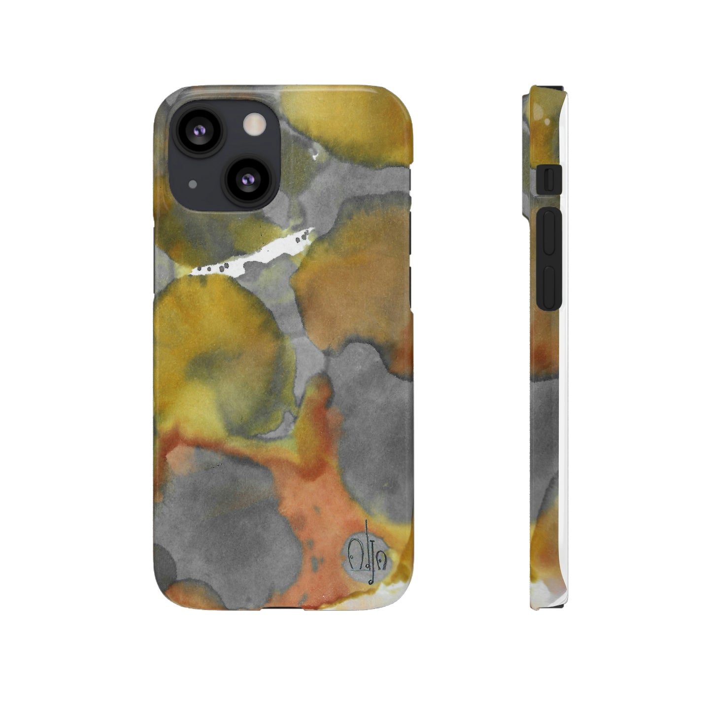 iPhone Samsung Galaxy Pixel5G Snap Case Phone Case Yellow Volcano - Alja Design