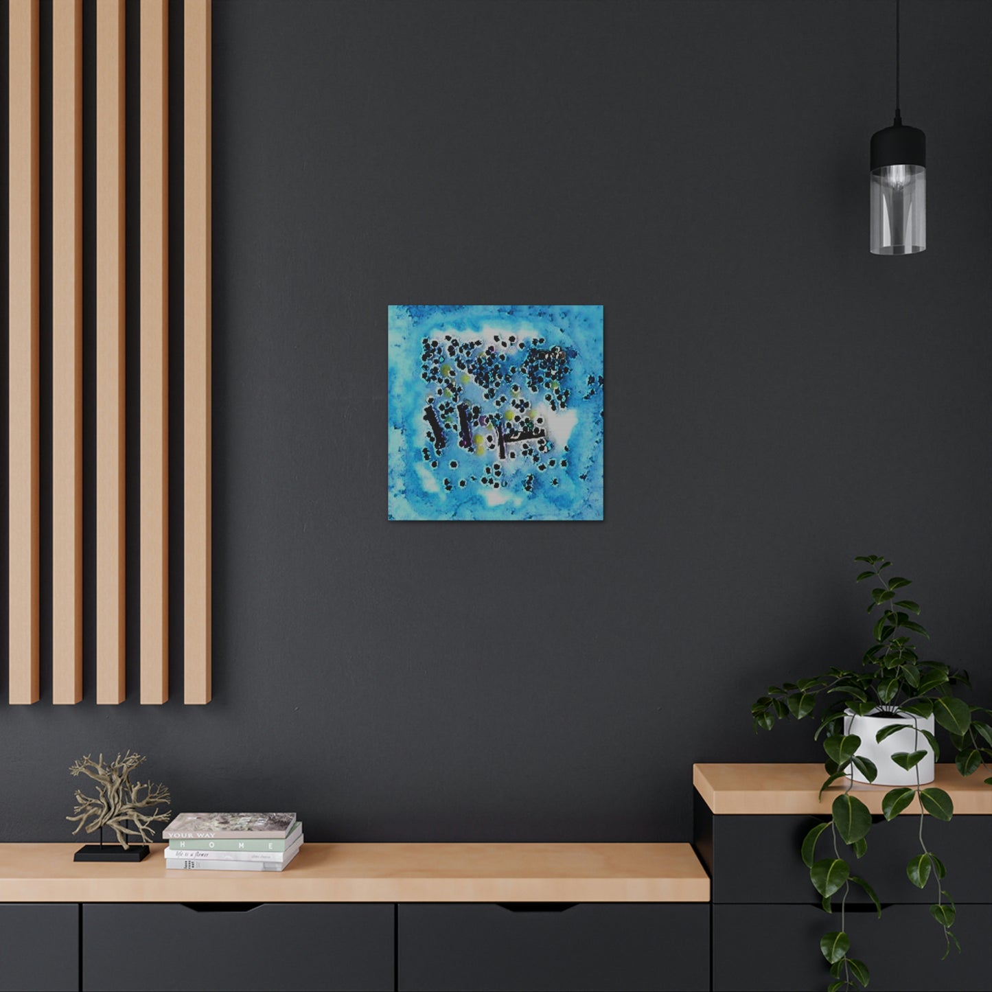 Fractal Blue 3 Canvas Print - Alja Design