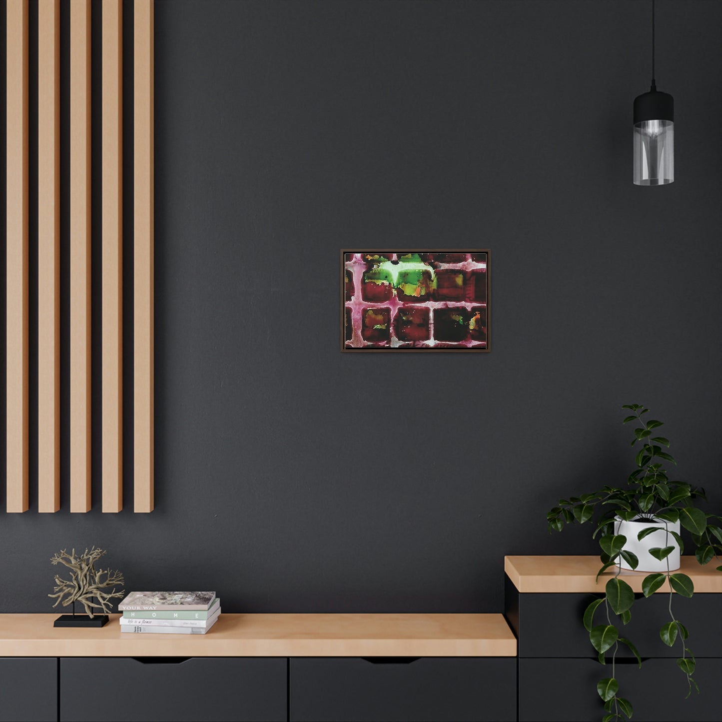 Off the Grid 7 Framed Canvas Print - Alja Design