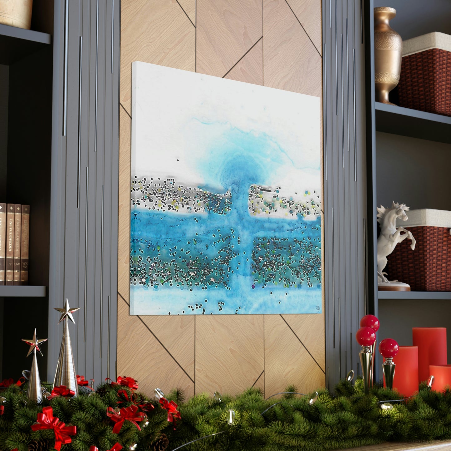 Fractal Blue 16 Canvas Print - Alja Design
