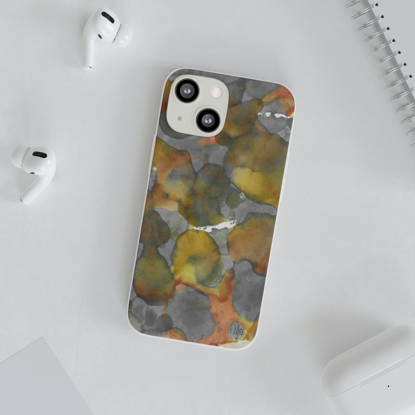 iPhone and Samsung Galaxy Flexi Phone Case Yellow Volcano - Alja Design