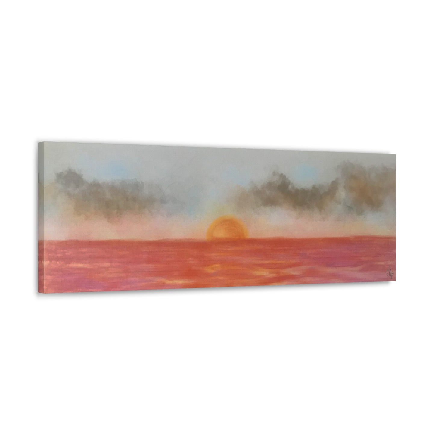Red Sunset Canvas Print - Alja Design