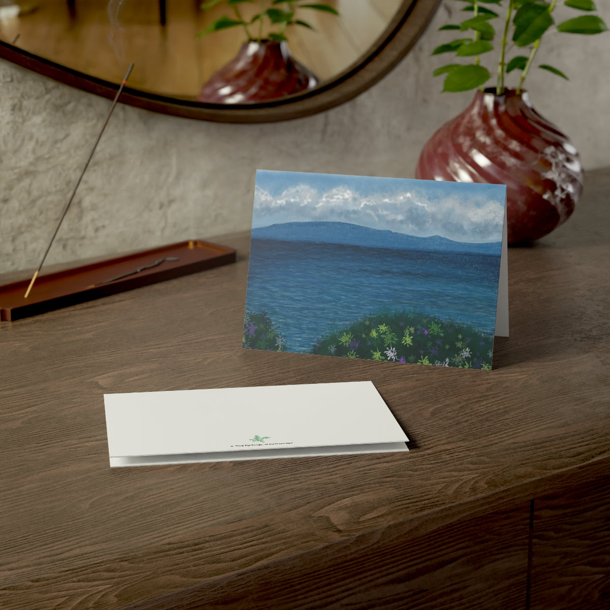 Monterey Bay Folded Greeting Card - Alja Design