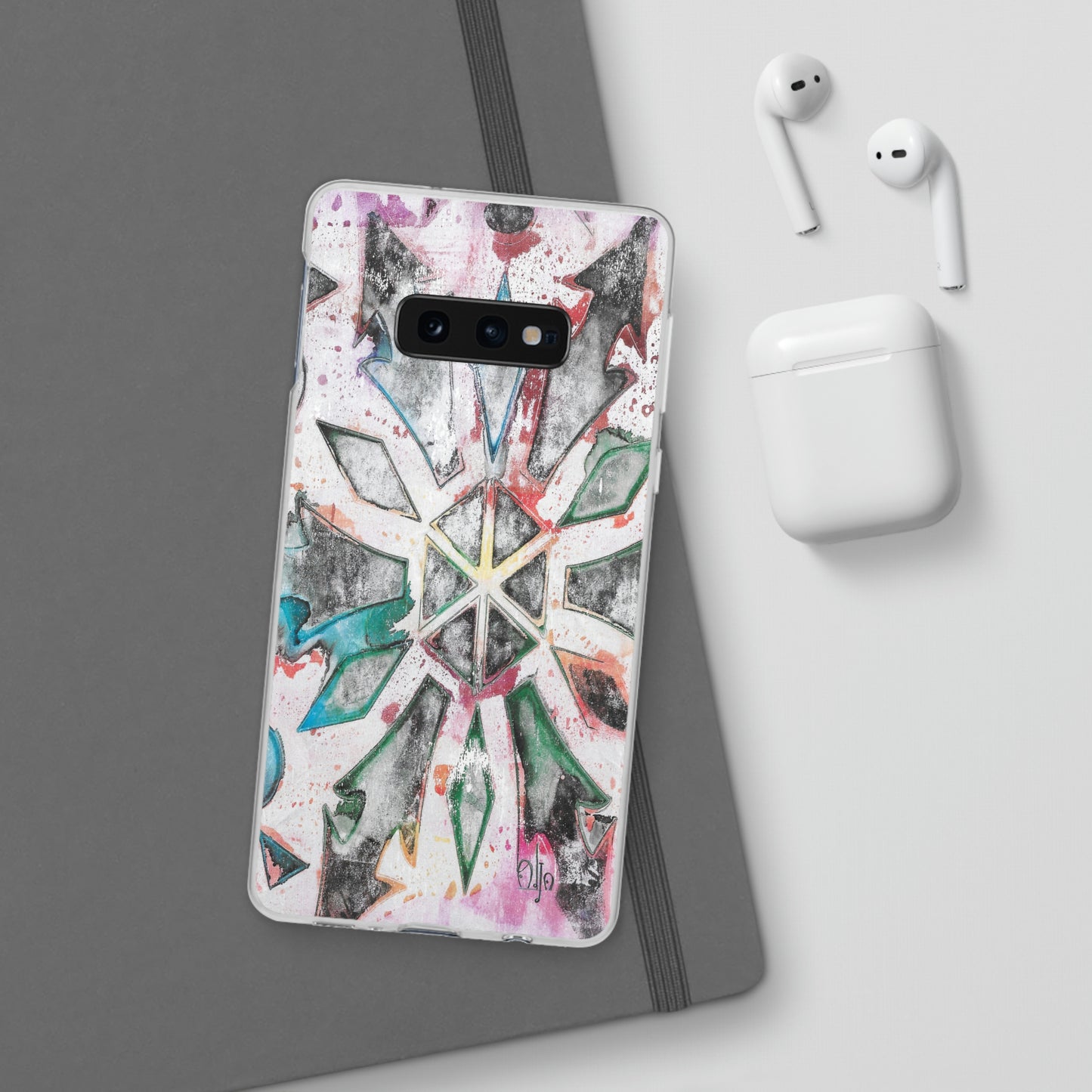 iPhone and Samsung Galaxy Flexi Phone Case Green Ice - Alja Design