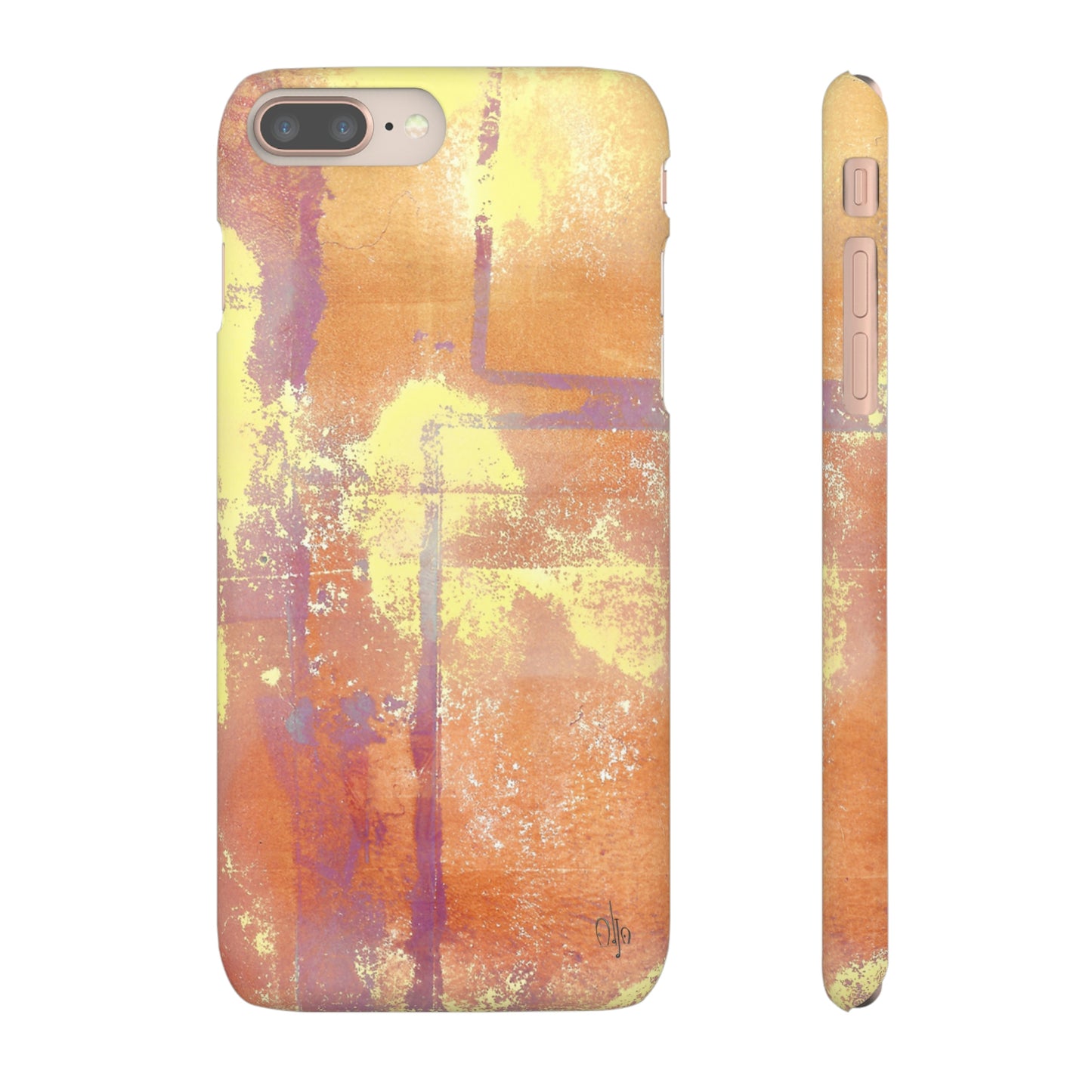 iPhone Samsung Galaxy Pixel5G Snap Case Phone Case Passionate Orange - Alja Design