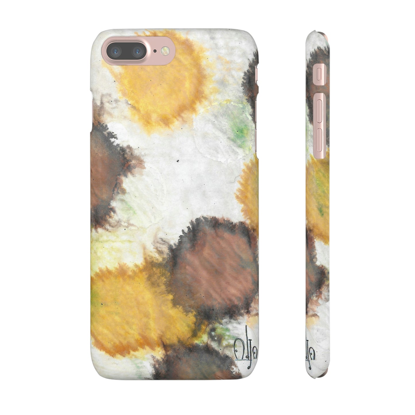 iPhone Samsung Galaxy Pixel5G Snap Case Phone Case Orange Cells - Alja Design