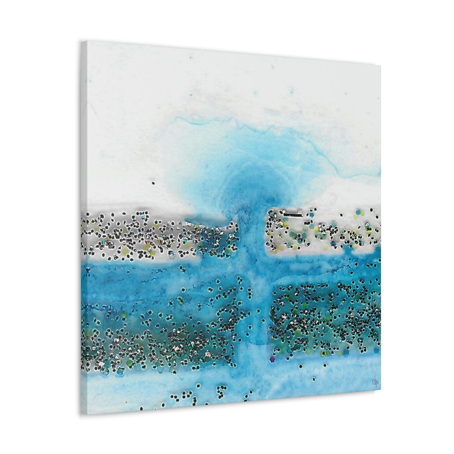 Fractal Blue 16 Canvas Print - Alja Design
