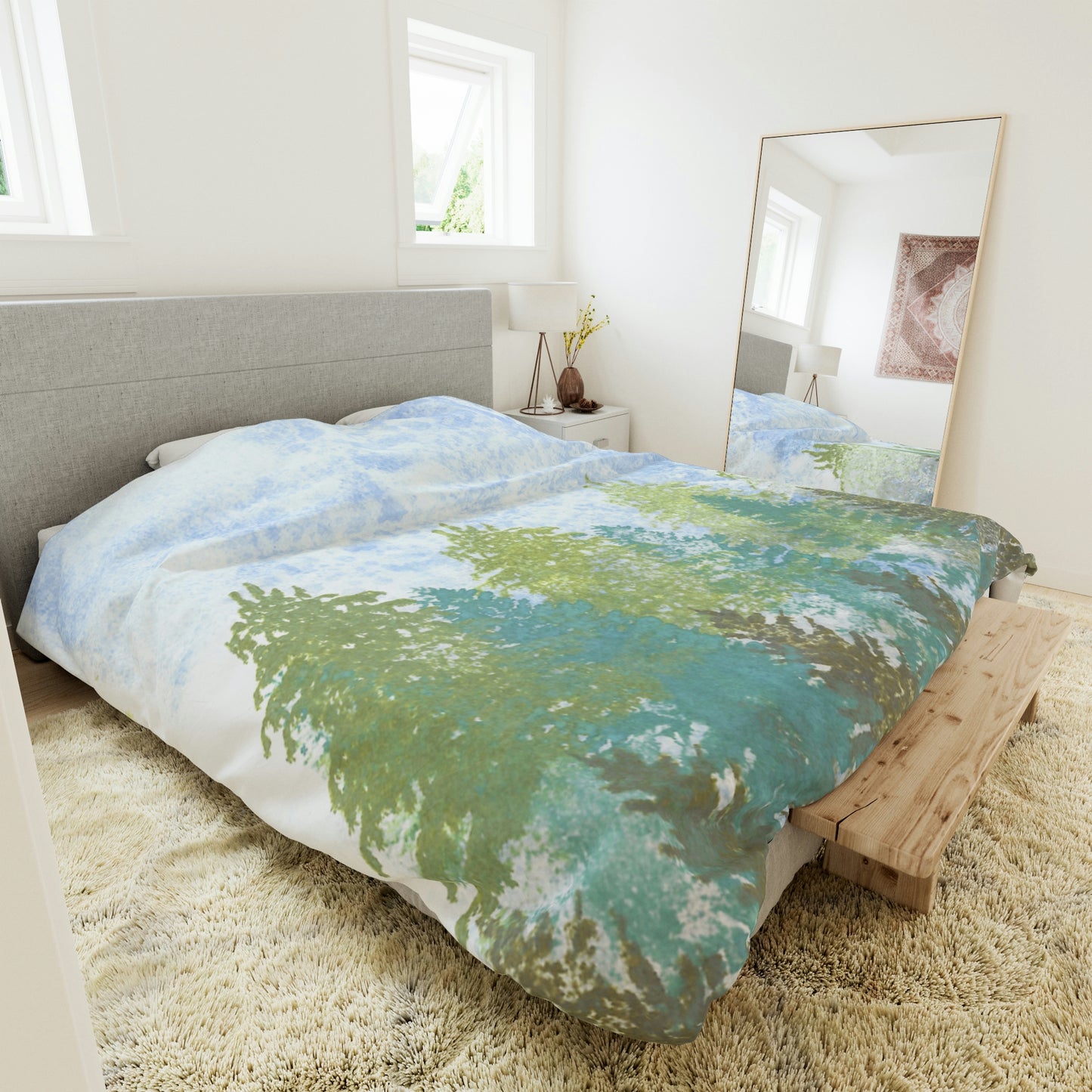 Evergreen Forest Duvet Cover - Alja Design