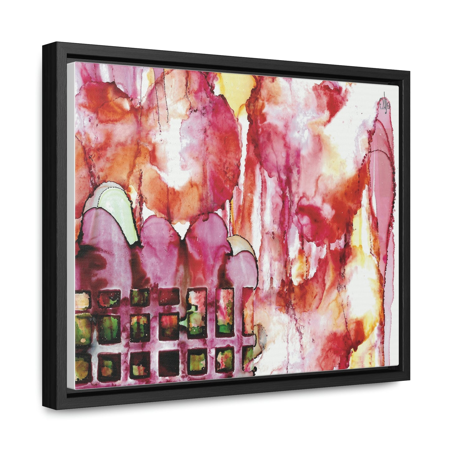 Off the Grid 13 Framed Canvas Print - Alja Design