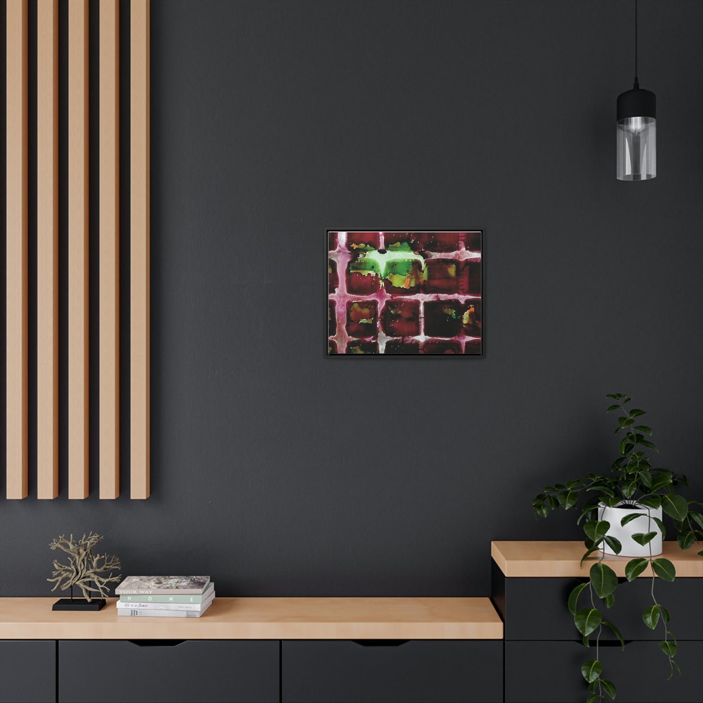 Off the Grid 7 Framed Canvas Print - Alja Design
