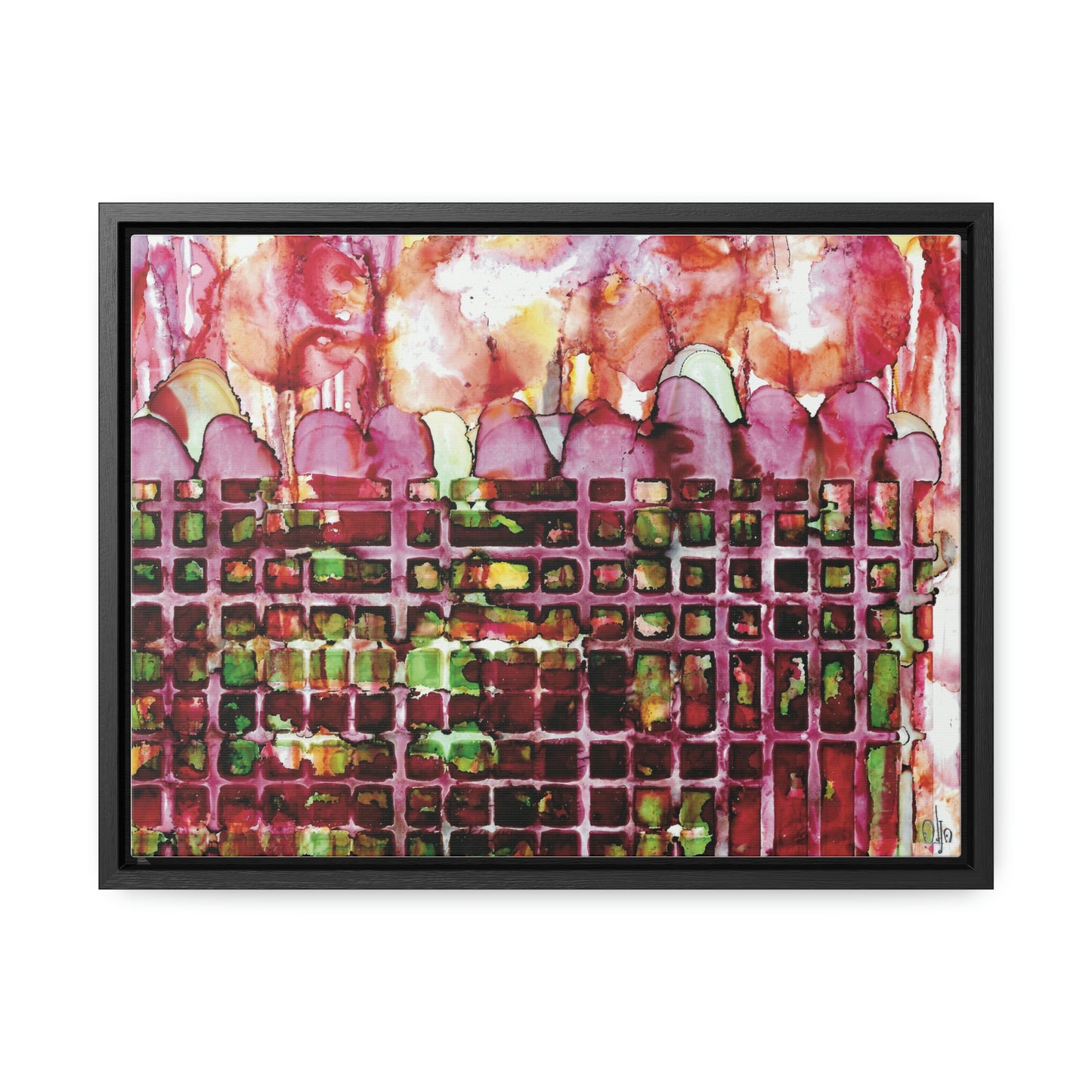 Off the Grid 14 Framed Canvas Print - Alja Design