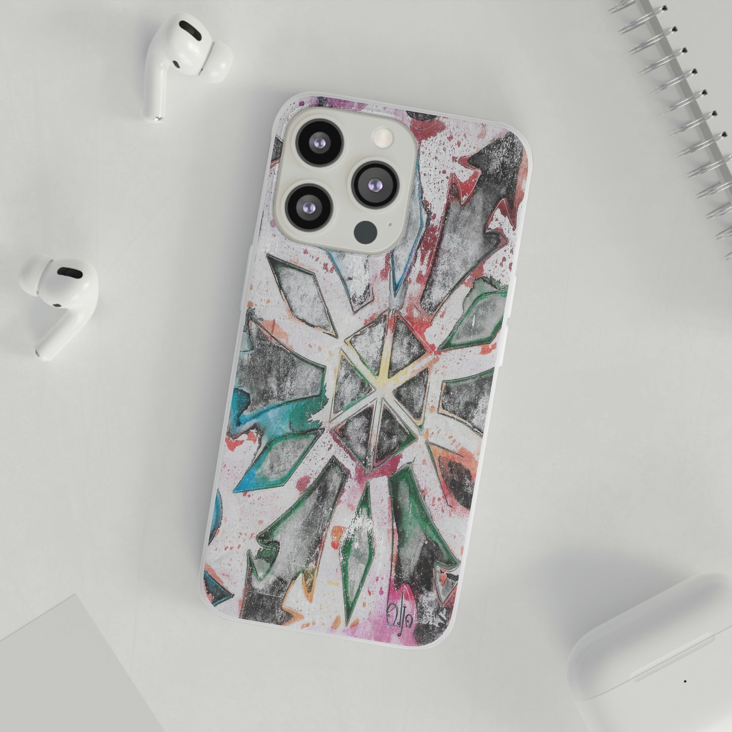 iPhone and Samsung Galaxy Flexi Phone Case Green Ice - Alja Design