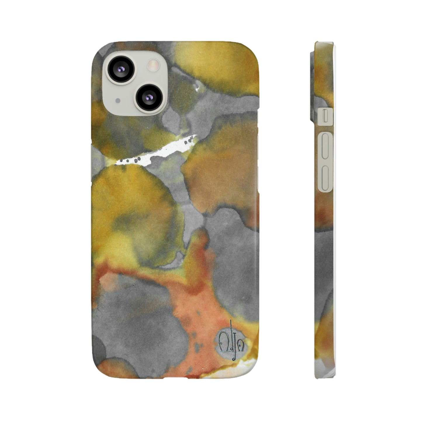 iPhone Samsung Galaxy Pixel5G Snap Case Phone Case Yellow Volcano - Alja Design