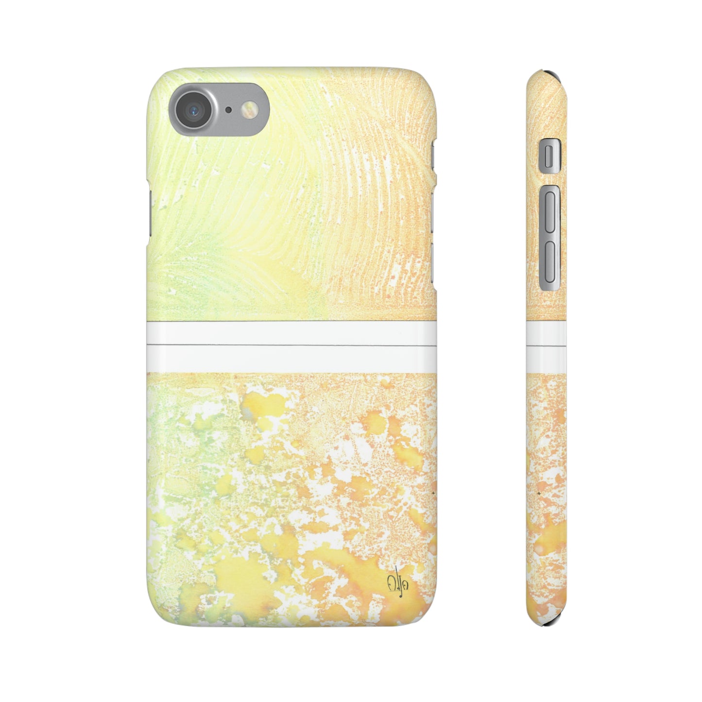 iPhone Samsung Galaxy Pixel5G Snap Case Phone Case Piña Colada with Tropical Waves - Alja Design