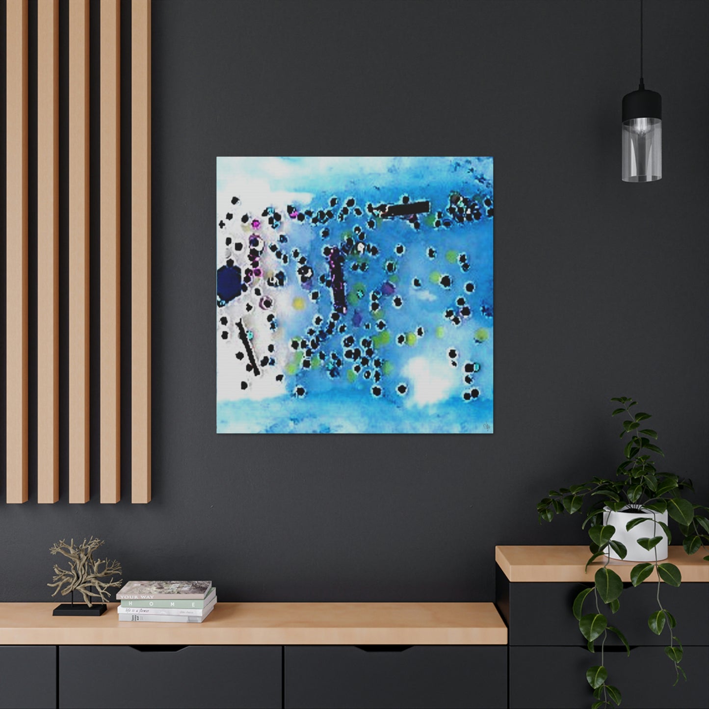 Fractal Blue 4 Canvas Print - Alja Design