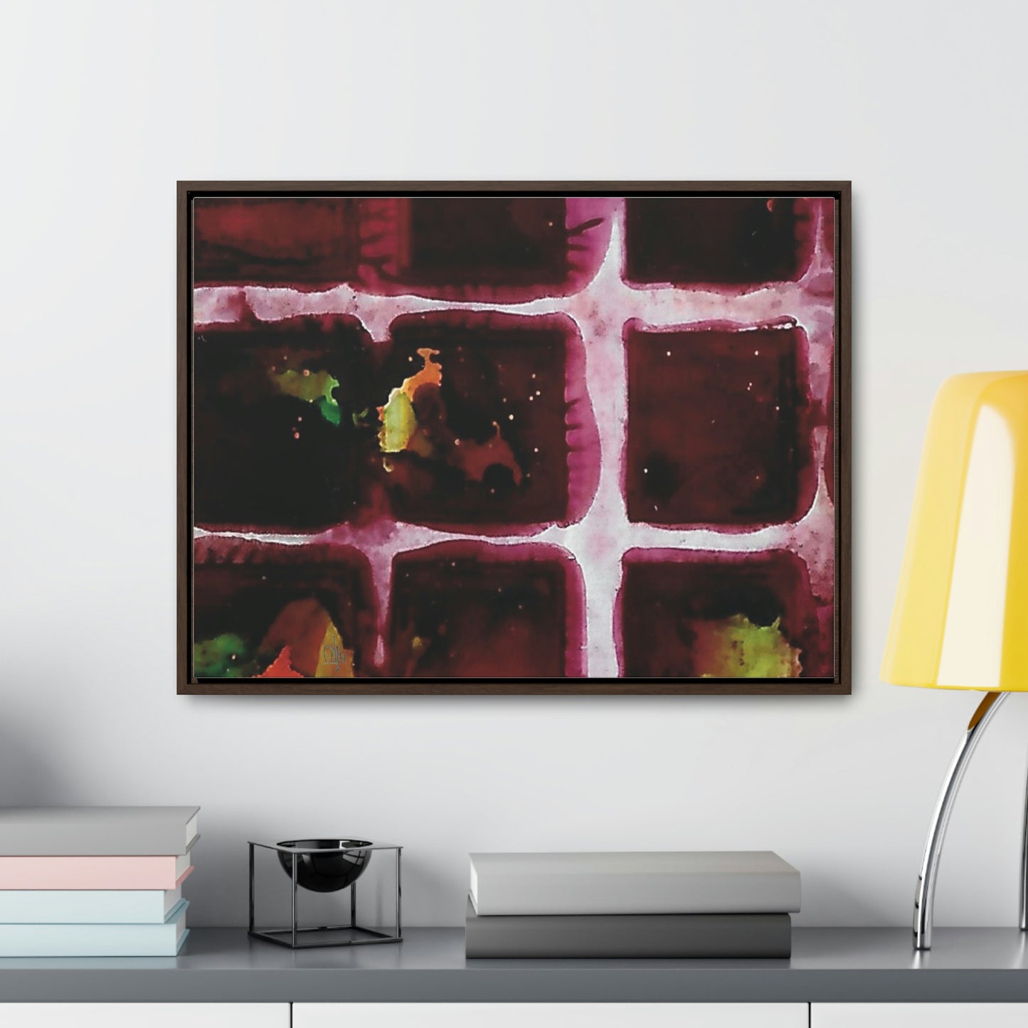 Off the Grid 10 Framed Canvas Print - Alja Design