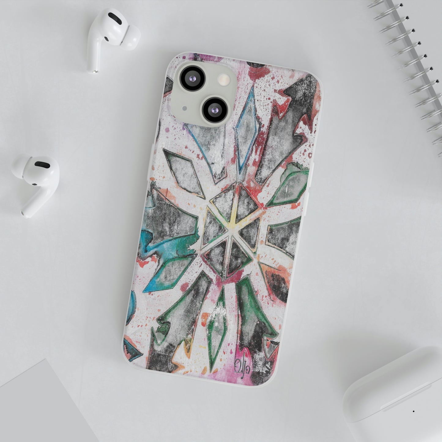iPhone and Samsung Galaxy Flexi Phone Case Green Ice - Alja Design