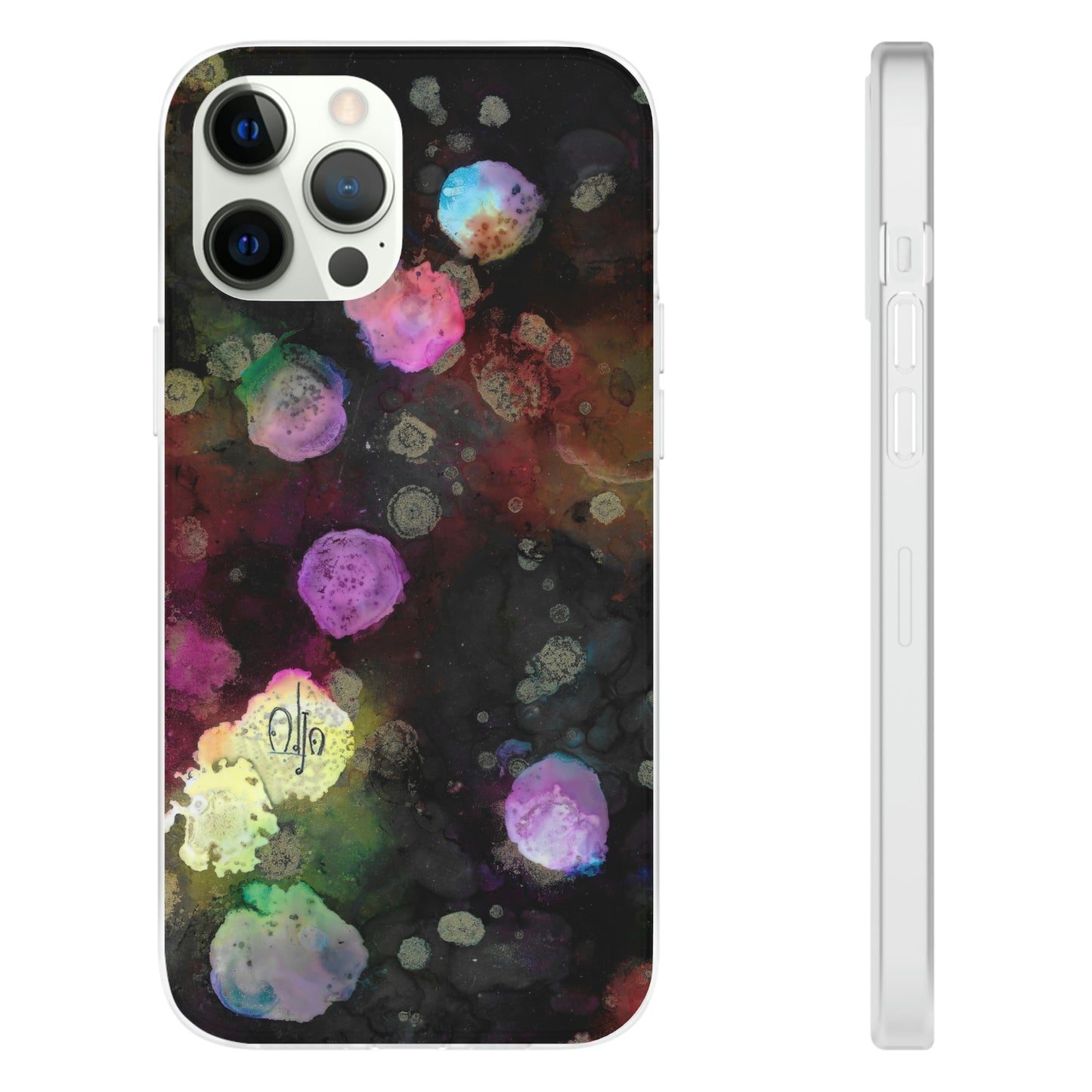 iPhone and Samsung Galaxy Flexi Phone Case Black Space - Alja Design