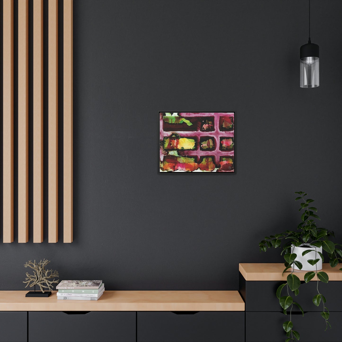 Off the Grid 9 Framed Canvas Print - Alja Design