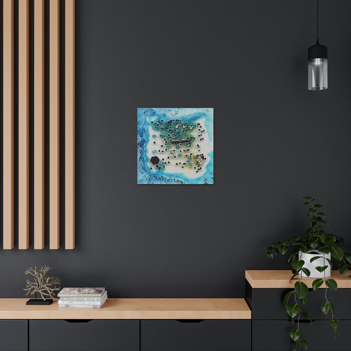 Fractal Blue 1 Canvas Print - Alja Design