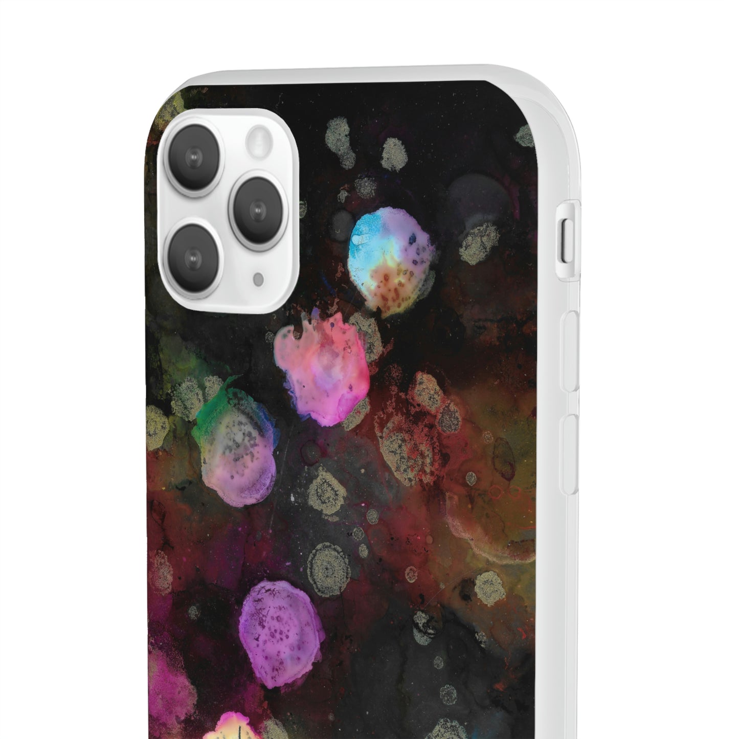 iPhone and Samsung Galaxy Flexi Phone Case Black Space - Alja Design