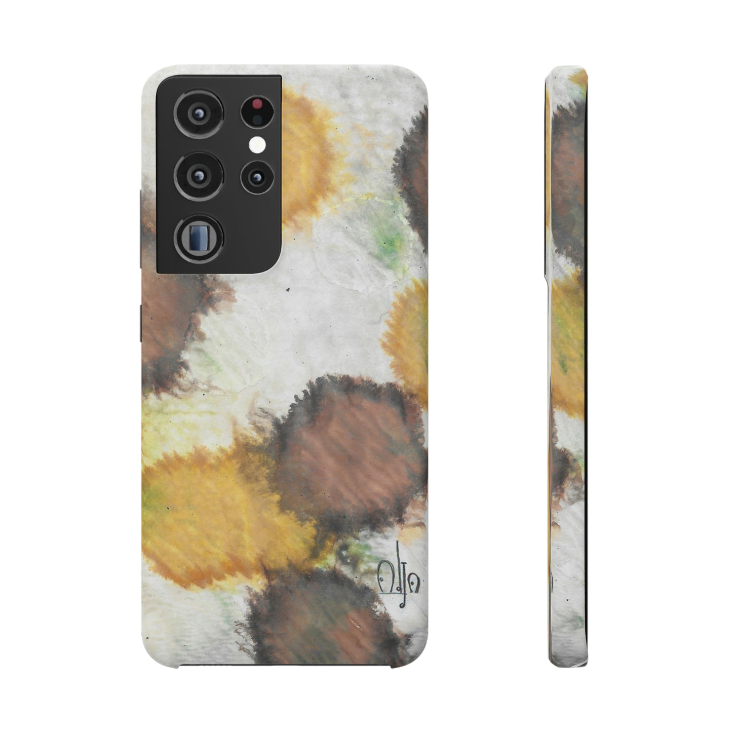 iPhone Samsung Galaxy Pixel5G Snap Case Phone Case Orange Cells - Alja Design