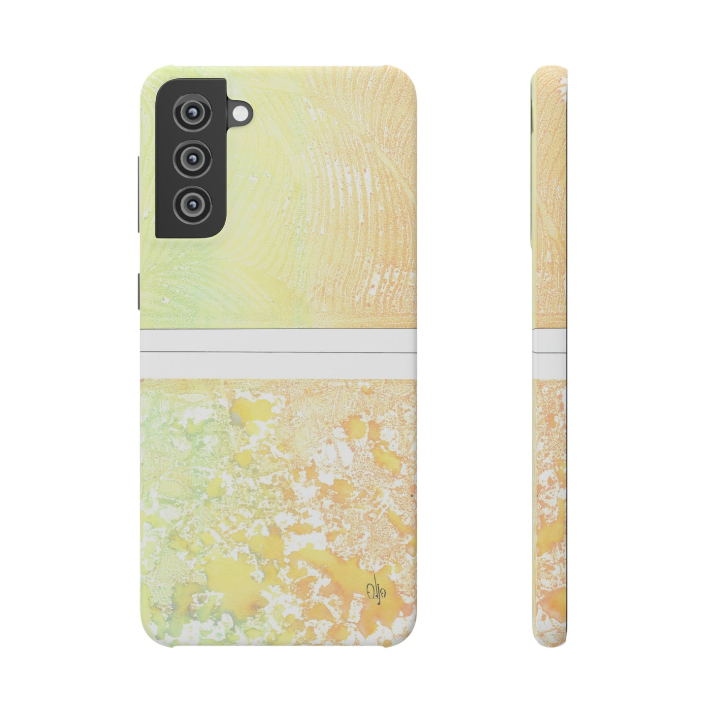 iPhone Samsung Galaxy Pixel5G Snap Case Phone Case Piña Colada with Tropical Waves - Alja Design