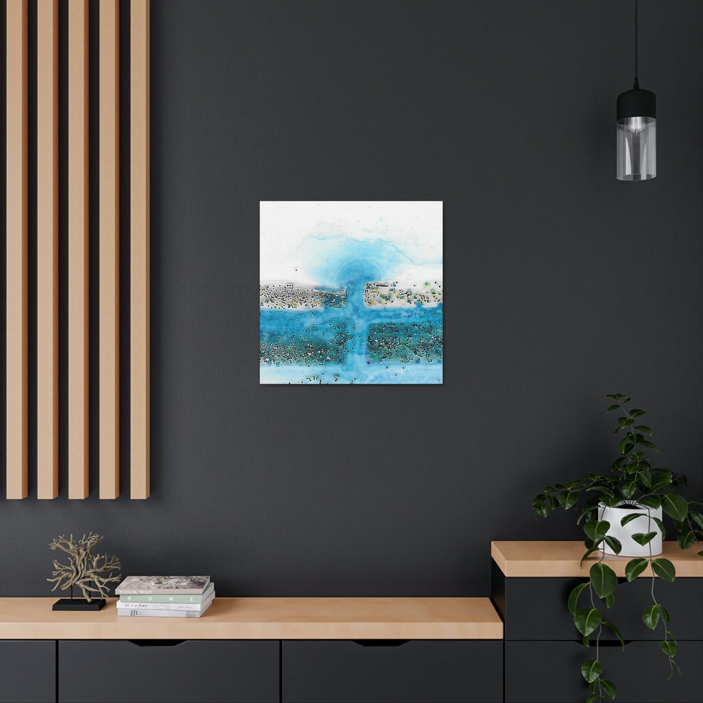Fractal Blue 16 Canvas Print - Alja Design