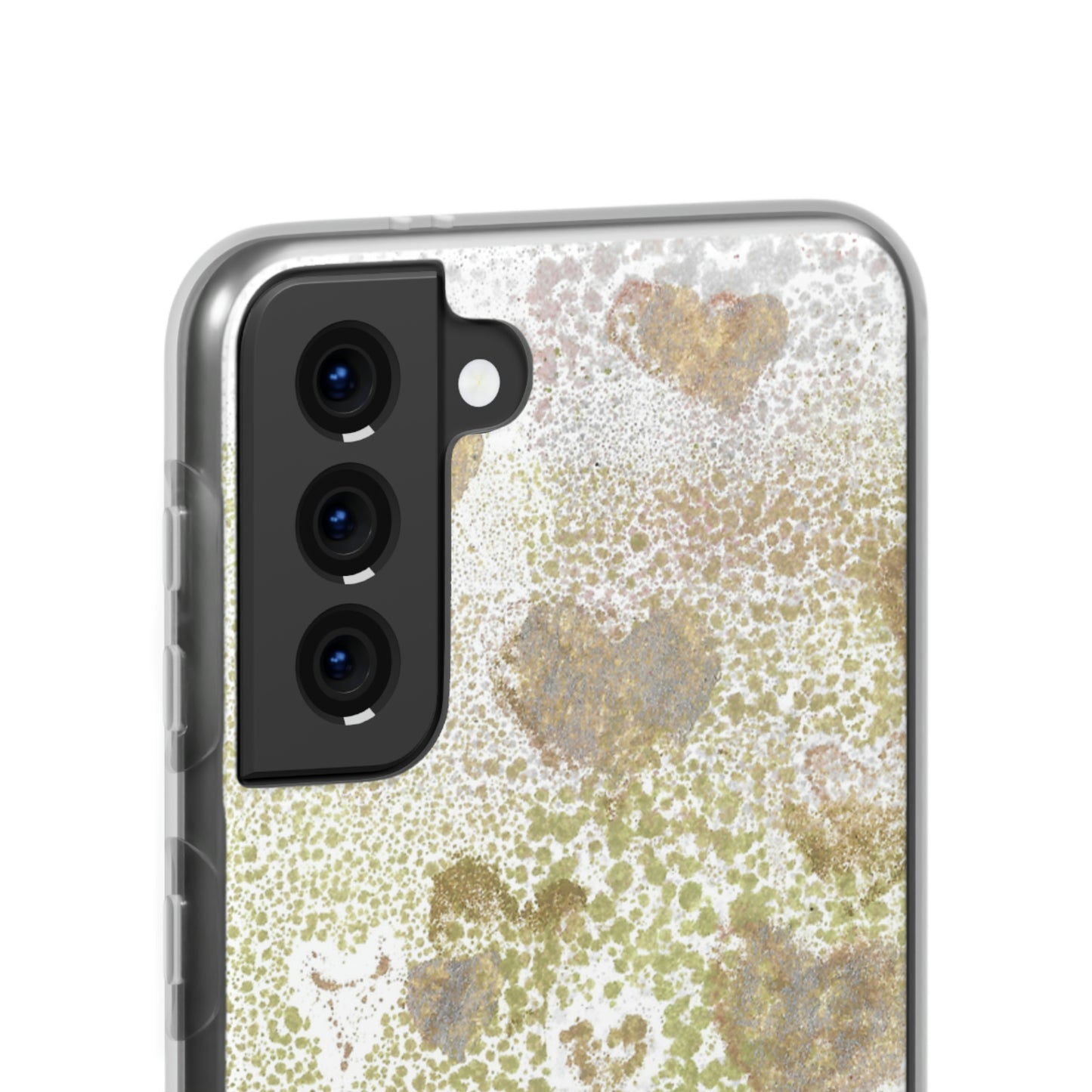 iPhone and Samsung Galaxy Flexi Phone Case Green Hearts - Alja Design
