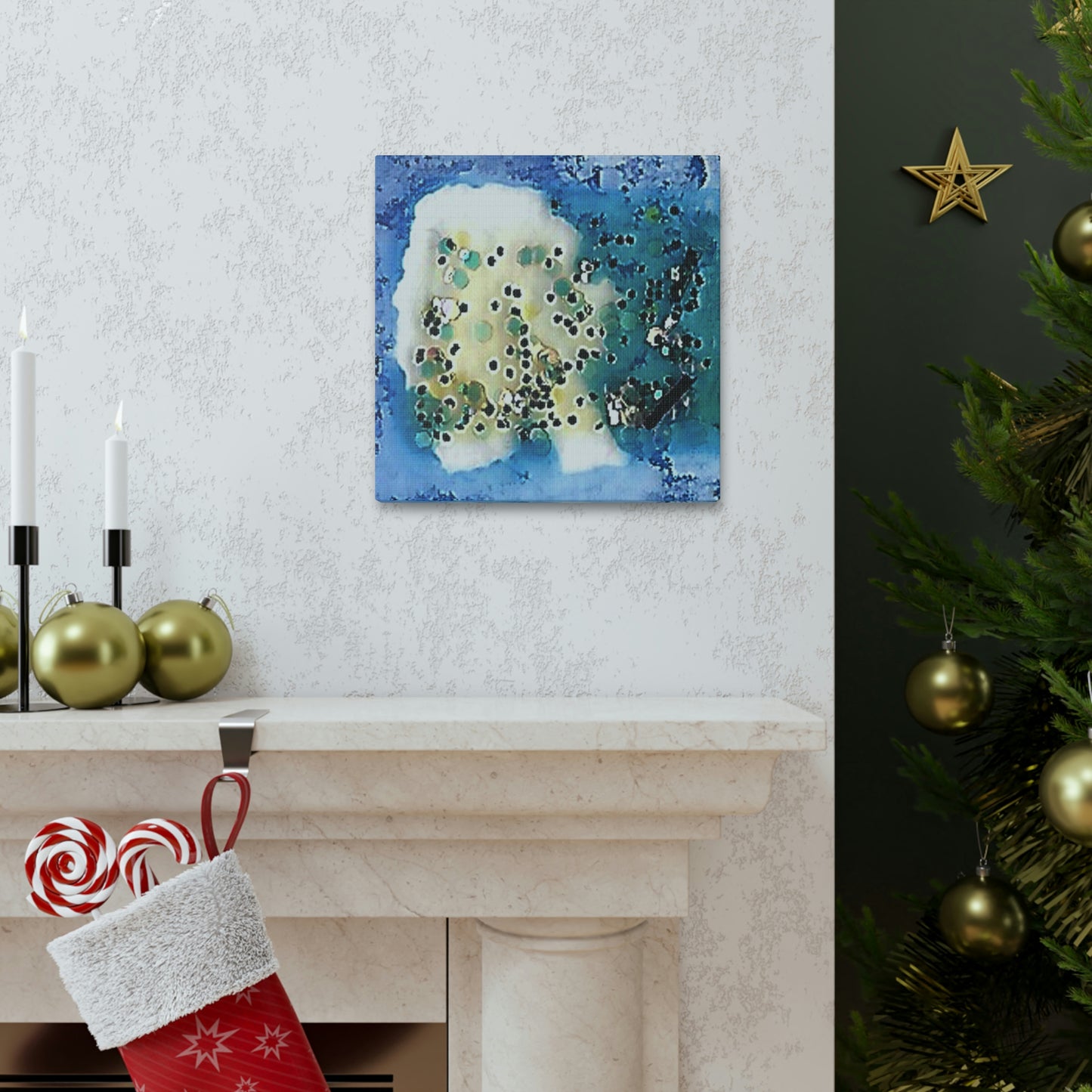 Fractal Blue 8 Canvas Print - Alja Design