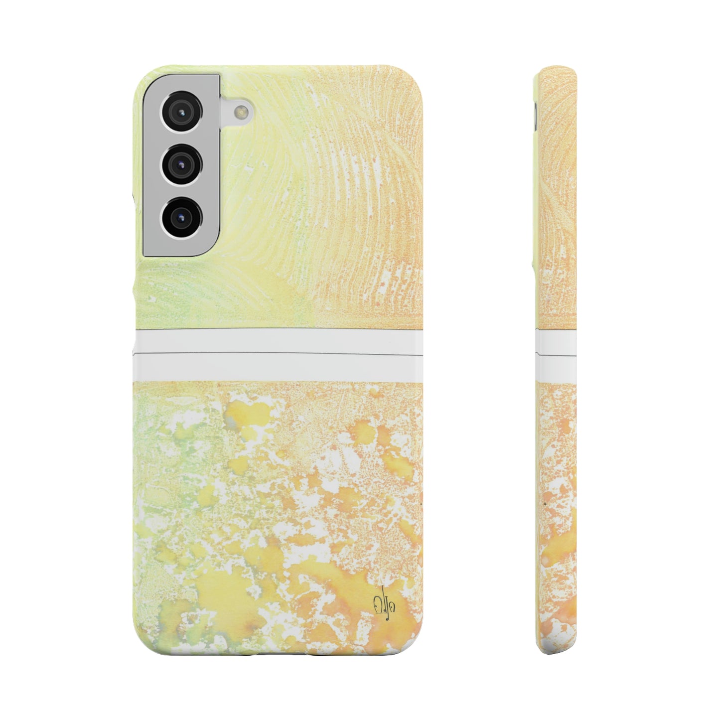 iPhone Samsung Galaxy Pixel5G Snap Case Phone Case Piña Colada with Tropical Waves - Alja Design