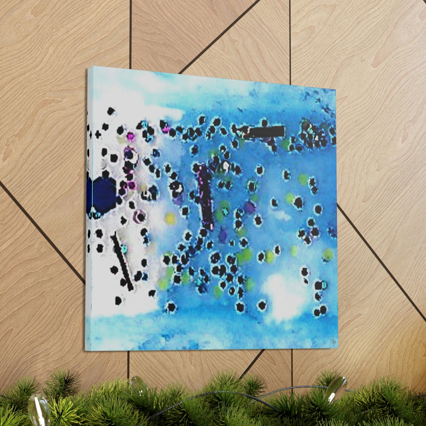 Fractal Blue 4 Canvas Print - Alja Design