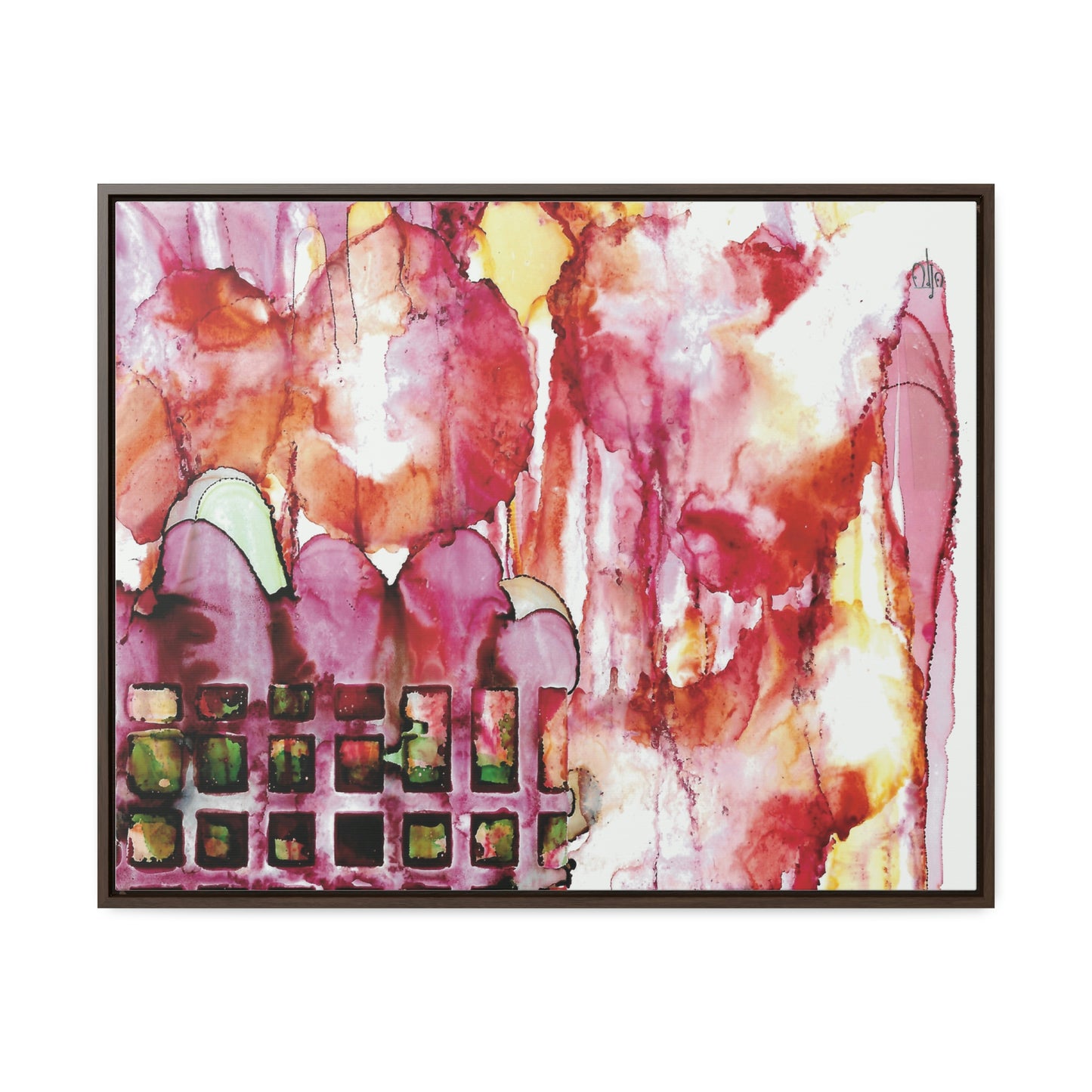 Off the Grid 13 Framed Canvas Print - Alja Design