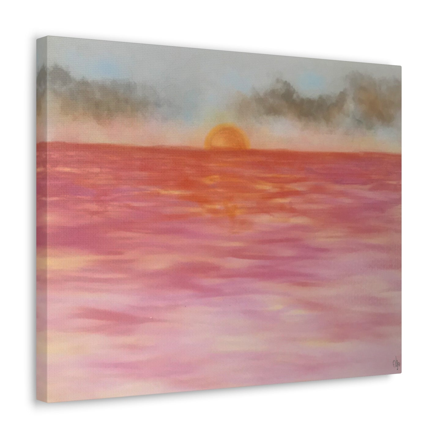 Red Sunset Canvas Print - Alja Design