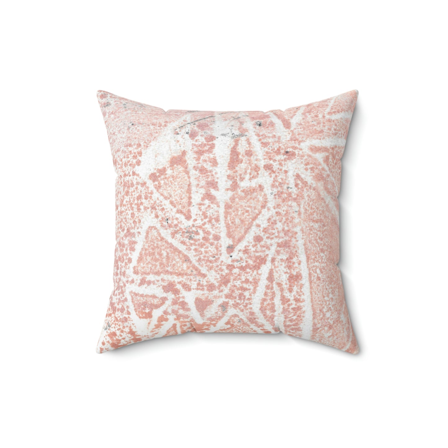 Red Triangles Square Pillow - Alja Design