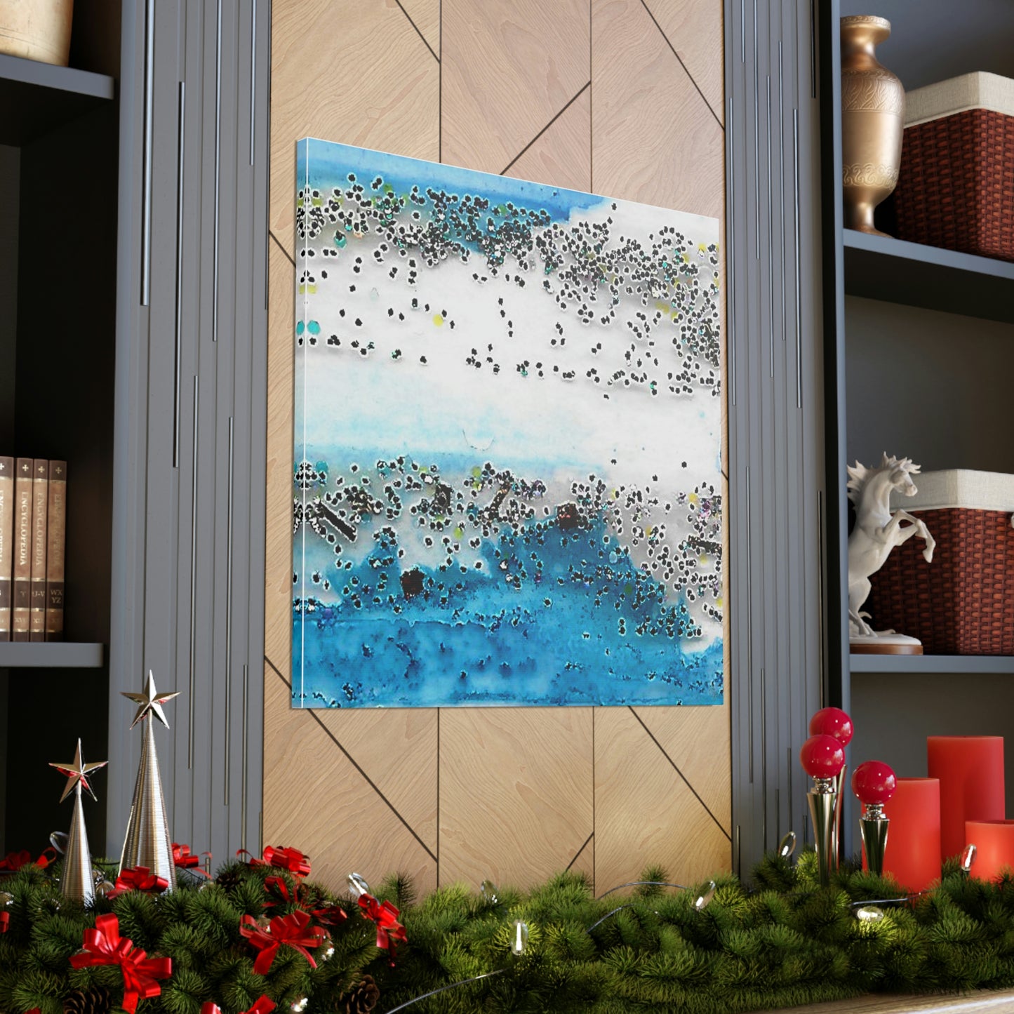 Fractal Blue 7 Canvas Print - Alja Design