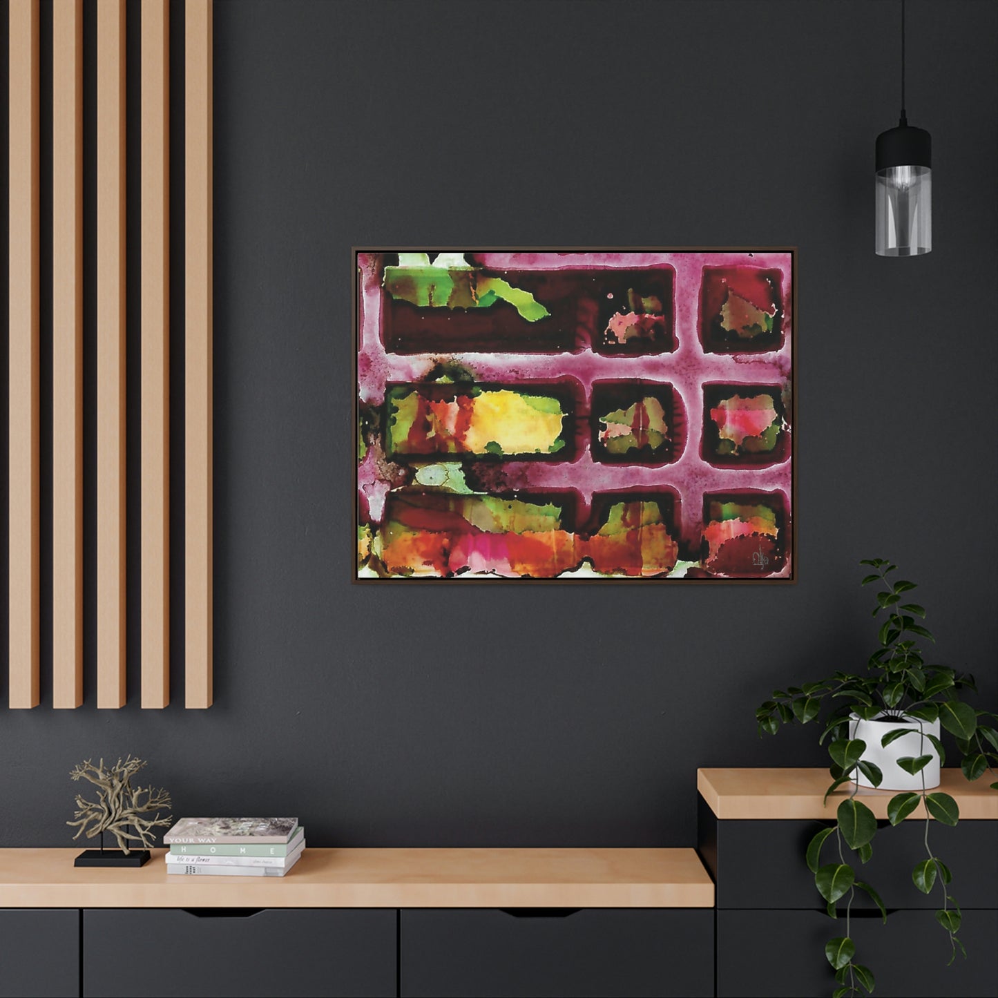 Off the Grid 9 Framed Canvas Print - Alja Design