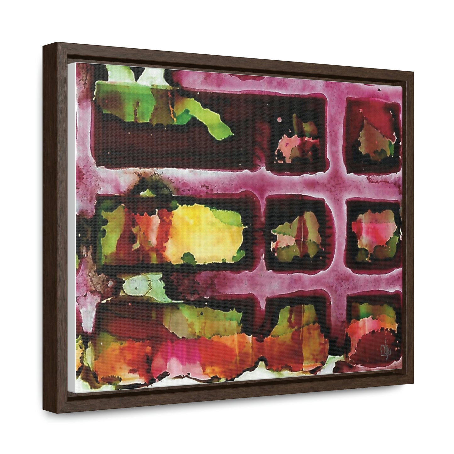 Off the Grid 9 Framed Canvas Print - Alja Design