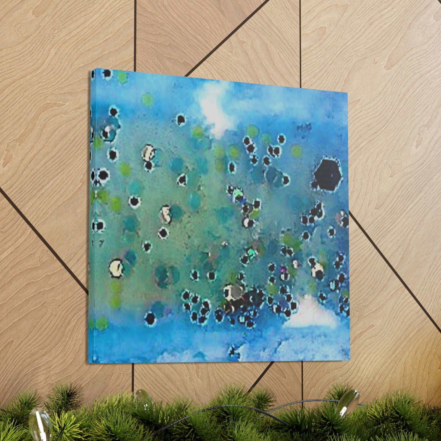 Fractal Blue 5 Canvas Print - Alja Design