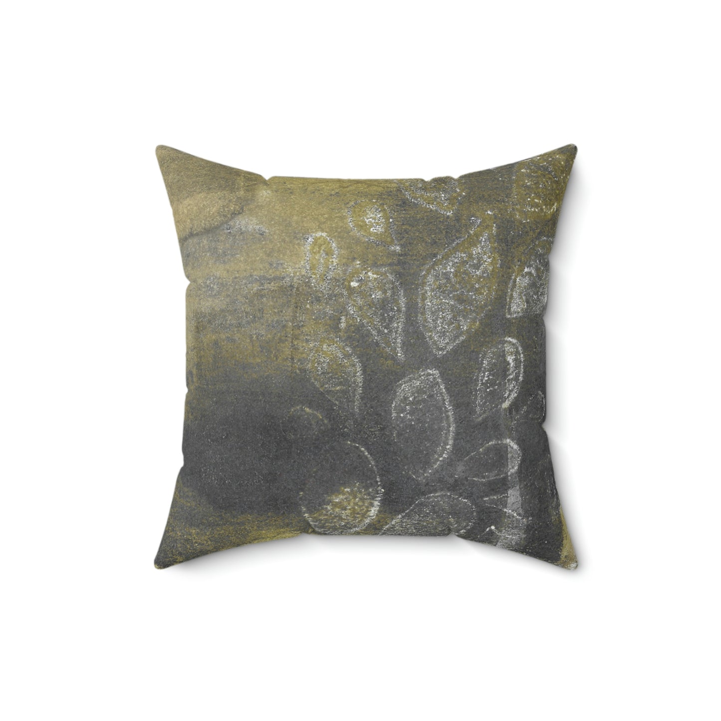 Dark Fossils Square Pillow - Alja Design