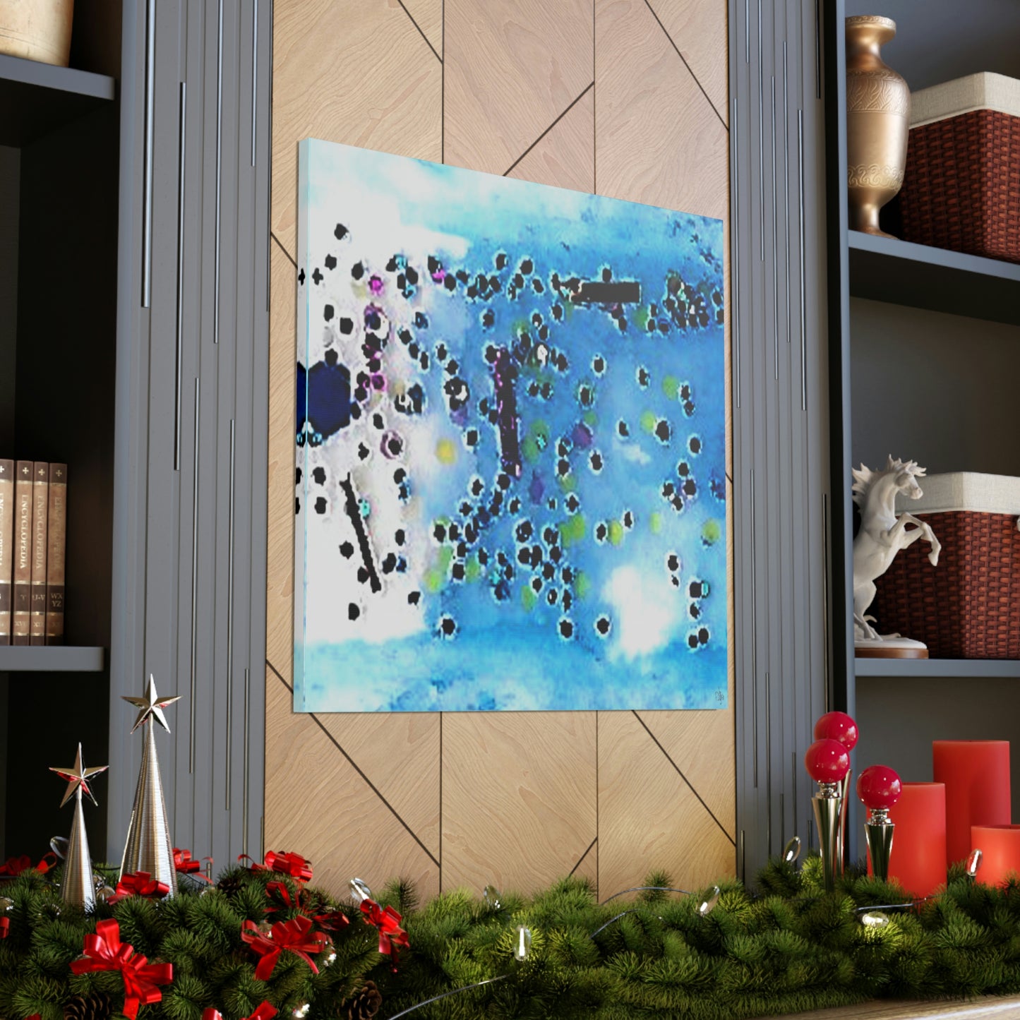 Fractal Blue 4 Canvas Print - Alja Design