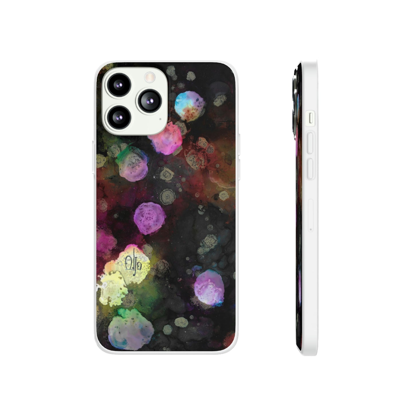 iPhone and Samsung Galaxy Flexi Phone Case Black Space - Alja Design