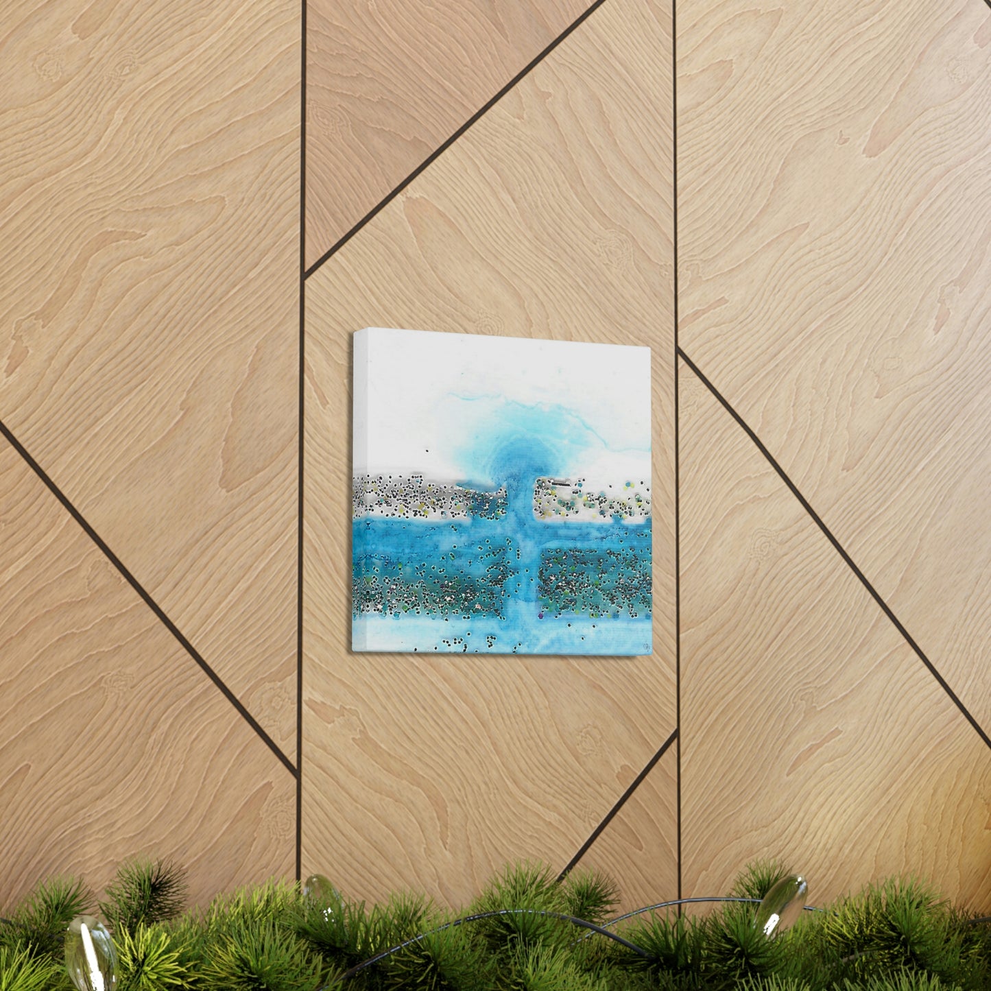 Fractal Blue 16 Canvas Print - Alja Design