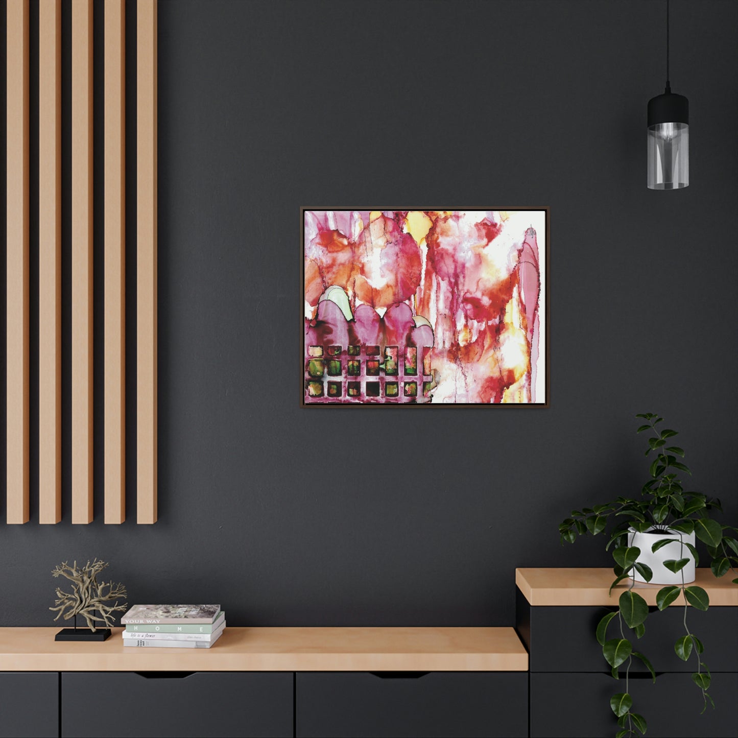 Off the Grid 13 Framed Canvas Print - Alja Design
